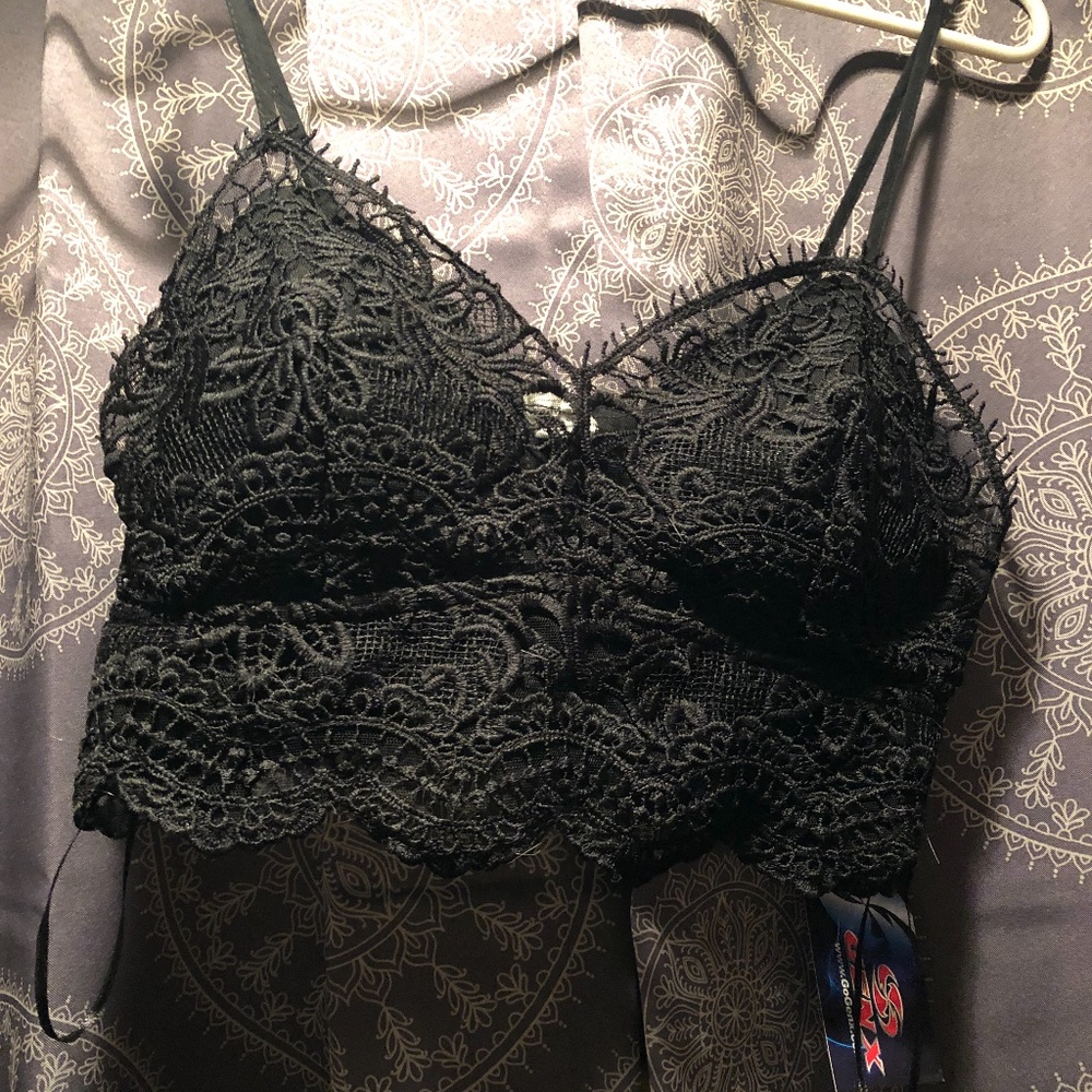 Black lace bralette